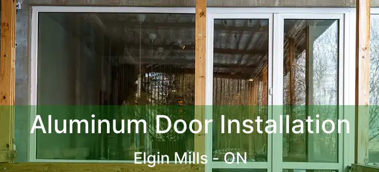  Aluminum Door Installation Elgin Mills - ON