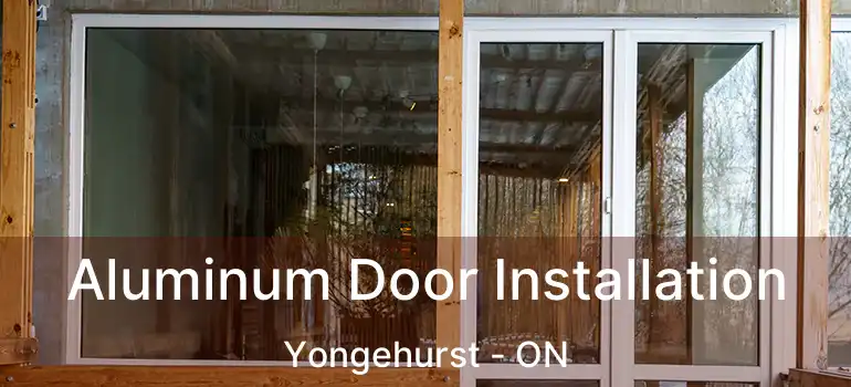  Aluminum Door Installation Yongehurst - ON