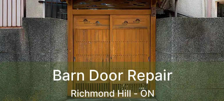  Barn Door Repair Richmond Hill - ON