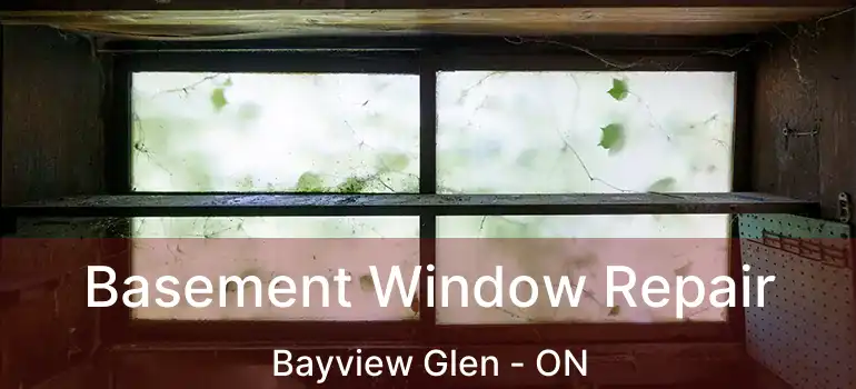  Basement Window Repair Bayview Glen - ON