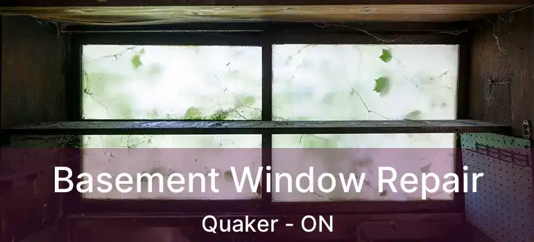  Basement Window Repair Quaker - ON