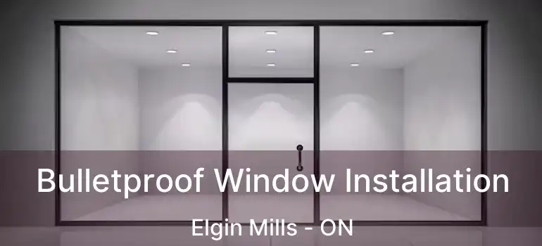  Bulletproof Window Installation Elgin Mills - ON