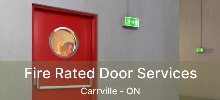  Fire Rated Door Services Carrville - ON