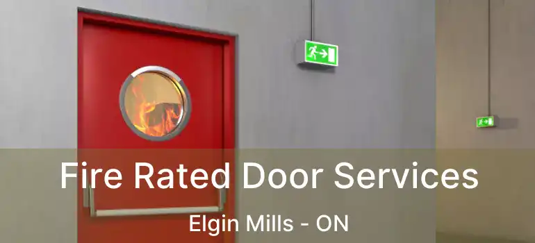  Fire Rated Door Services Elgin Mills - ON