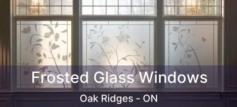 Frosted Glass Windows Oak Ridges - ON