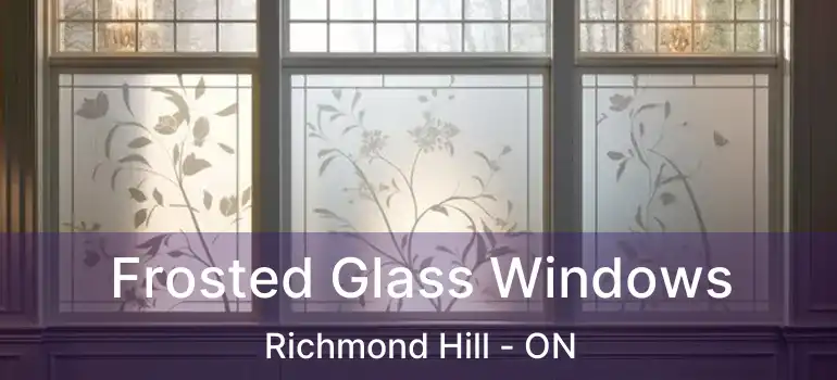  Frosted Glass Windows Richmond Hill - ON