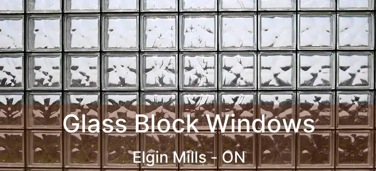  Glass Block Windows Elgin Mills - ON