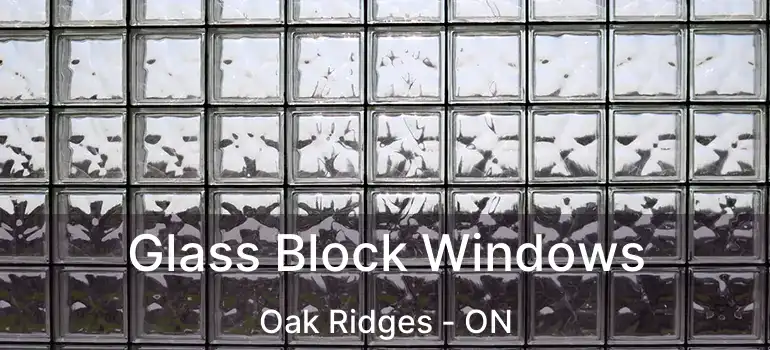  Glass Block Windows Oak Ridges - ON