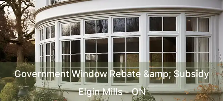  Government Window Rebate & Subsidy Elgin Mills - ON