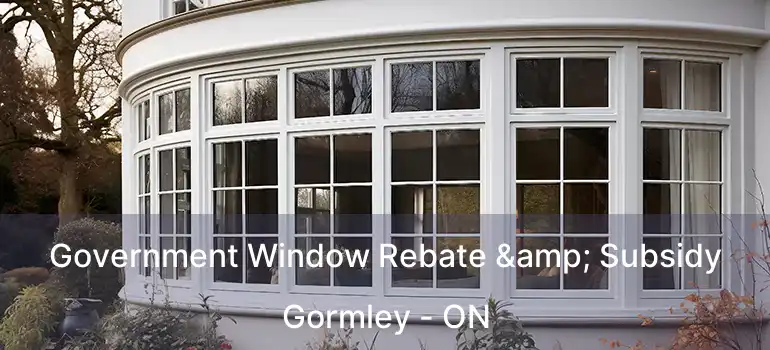  Government Window Rebate & Subsidy Gormley - ON