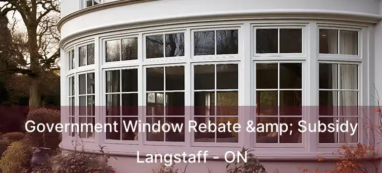  Government Window Rebate & Subsidy Langstaff - ON