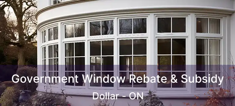  Government Window Rebate & Subsidy Dollar - ON