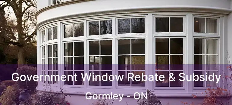  Government Window Rebate & Subsidy Gormley - ON