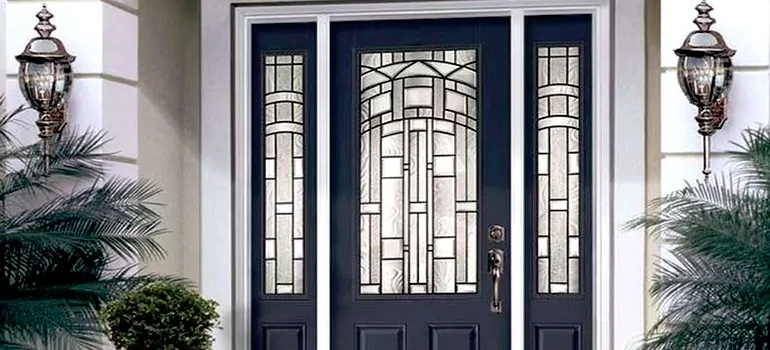 Stained Glass Door Panels in Bayview Glen, Ontario