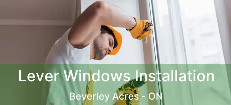  Lever Windows Installation Beverley Acres - ON
