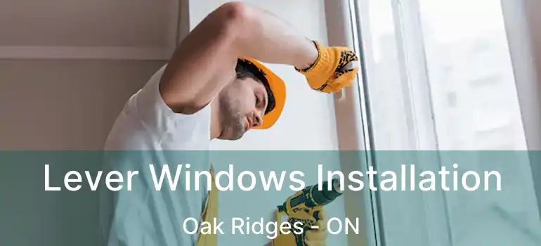  Lever Windows Installation Oak Ridges - ON
