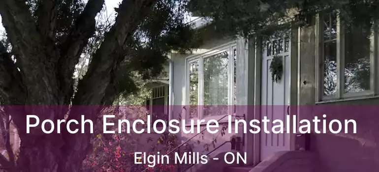  Porch Enclosure Installation Elgin Mills - ON
