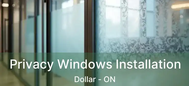  Privacy Windows Installation Dollar - ON