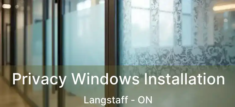  Privacy Windows Installation Langstaff - ON