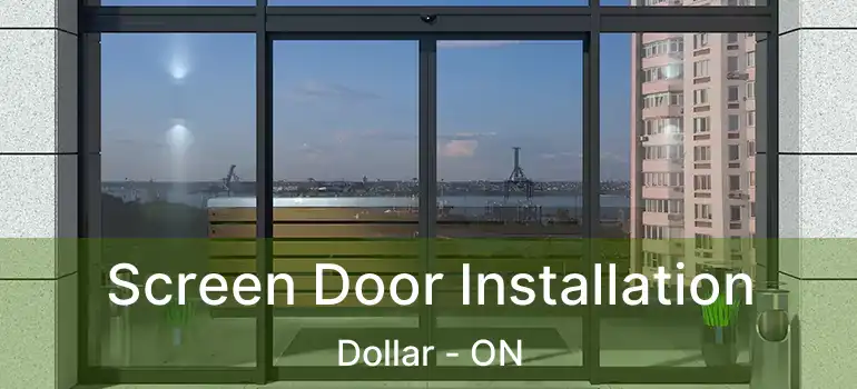  Screen Door Installation Dollar - ON