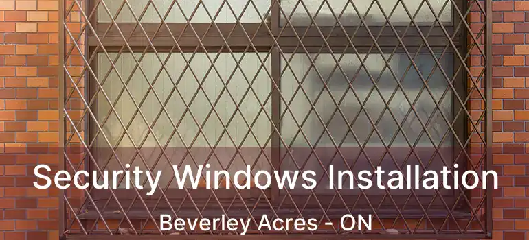  Security Windows Installation Beverley Acres - ON