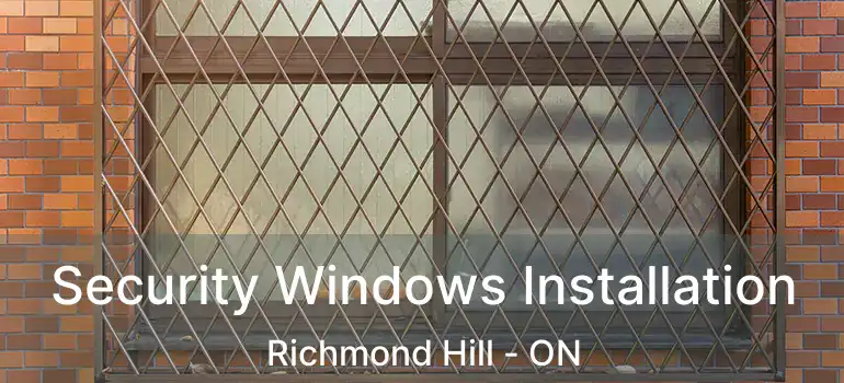  Security Windows Installation Richmond Hill - ON