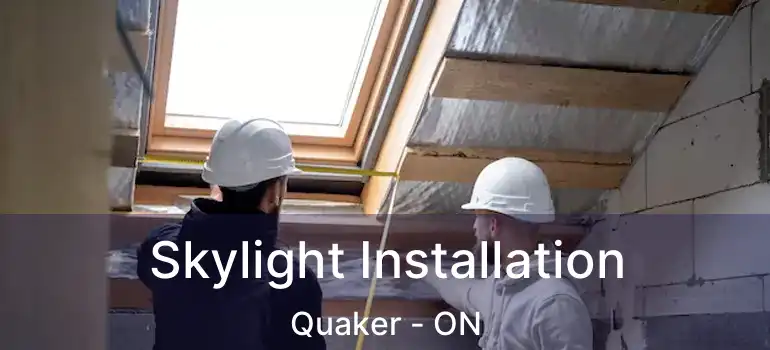  Skylight Installation Quaker - ON