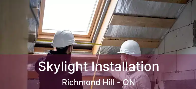  Skylight Installation Richmond Hill - ON