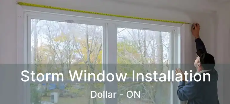  Storm Window Installation Dollar - ON