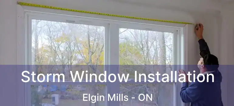  Storm Window Installation Elgin Mills - ON