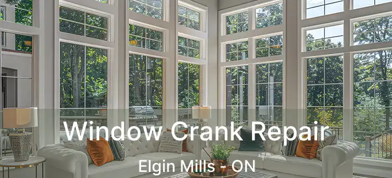  Window Crank Repair Elgin Mills - ON
