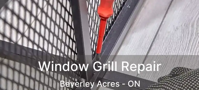  Window Grill Repair Beverley Acres - ON