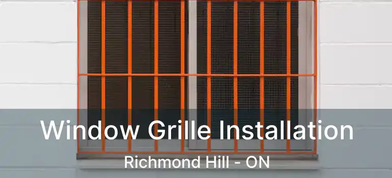  Window Grille Installation Richmond Hill - ON