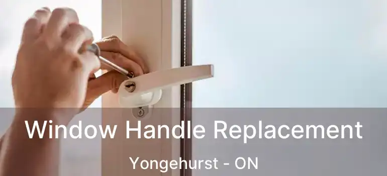  Window Handle Replacement Yongehurst - ON