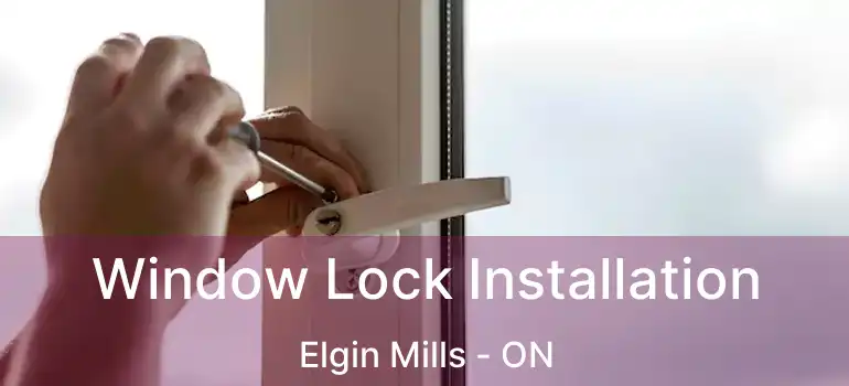 Window Lock Installation Elgin Mills - ON