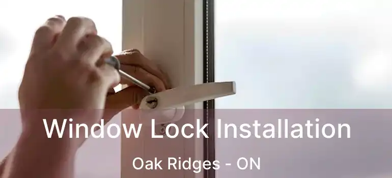  Window Lock Installation Oak Ridges - ON