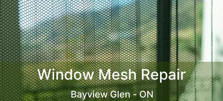  Window Mesh Repair Bayview Glen - ON
