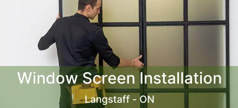 Window Screen Installation Langstaff - ON