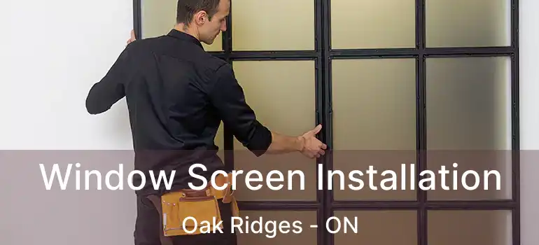  Window Screen Installation Oak Ridges - ON