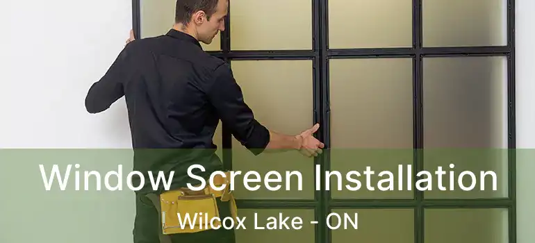  Window Screen Installation Wilcox Lake - ON