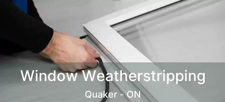  Window Weatherstripping Quaker - ON